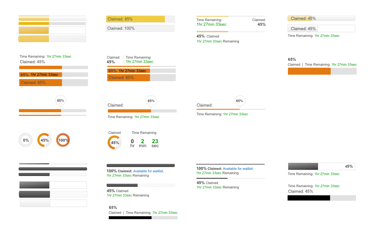Visual explorations of new AUI timeline elements.
